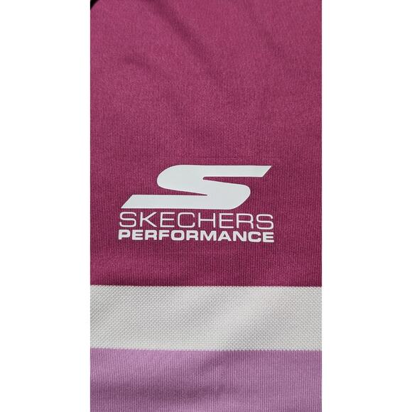 Skechers GO GOLF Tour Polo Men’s XL Magenta Pink Zip Callaway Lexus AP 18Birdies - Picture 4 of 12